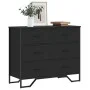 Schwarzer Schrank aus Holzwerkstoff 91x35,5x74,5 cm von , Schubladen - Ref: Foro24-3295302, Preis: 159,36 €, Rabatt: %