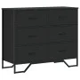 Schwarzer Schrank aus Holzwerkstoff 91x35,5x74,5 cm von , Schubladen - Ref: Foro24-3295302, Preis: 159,36 €, Rabatt: %