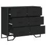 Cómoda madera de ingeniería negro 91x35,5x74,5 cm by , Drawers - Ref: Foro24-3295302, Price: 162,15 €, Discount: %