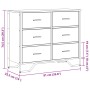 Cómoda madera de ingeniería negro 91x35,5x74,5 cm by , Drawers - Ref: Foro24-3295302, Price: 162,15 €, Discount: %