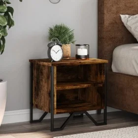 Zwei Nachttische aus geräucherter Eichen-Ingenieurholz, 40x30x40 cm. von , Nachttische - Ref: Foro24-848499, Preis: 52,48 €, ...