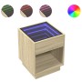 Mesa de centro con Infinity LED roble Sonoma 40x40x50 cm by , Coffee table - Ref: Foro24-847646, Price: 60,20 €, Discount: %