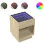 Mesa de centro con Infinity LED roble Sonoma 40x40x50 cm by , Coffee table - Ref: Foro24-847646, Price: 59,42 €, Discount: %