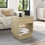 Mesa de centro con Infinity LED roble Sonoma 40x40x50 cm by , Coffee table - Ref: Foro24-847646, Price: 59,42 €, Discount: %