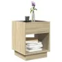 Mesa de centro con Infinity LED roble Sonoma 40x40x50 cm by , Coffee table - Ref: Foro24-847646, Price: 59,42 €, Discount: %