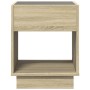 Mesa de centro con Infinity LED roble Sonoma 40x40x50 cm by , Coffee table - Ref: Foro24-847646, Price: 60,20 €, Discount: %