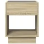 Mesa de centro con Infinity LED roble Sonoma 40x40x50 cm by , Coffee table - Ref: Foro24-847646, Price: 59,42 €, Discount: %