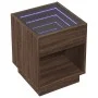 Mesa de centro con Infinity LED marrón roble 40x40x50 cm by , Coffee table - Ref: Foro24-847650, Price: 68,22 €, Discount: %