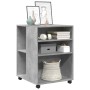 Beistelltisch mit Rädern aus Holz, graue Betonoptik, 55x60x78cm. von , Aktenschränke - Ref: Foro24-853158, Preis: 69,95 €, Ra...