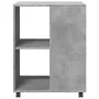 Mesa auxiliar ruedas madera ingeniería gris hormigón 55x60x78cm by , Filing cabinets - Ref: Foro24-853158, Price: 69,33 €, Di...
