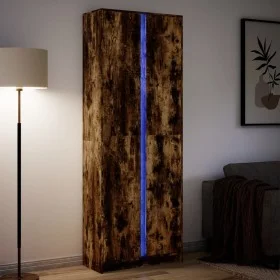 Aparador con LED madera ingeniería roble ahumado 74x32,5x200 cm by , Sideboards - Ref: Foro24-3307895, Price: 181,77 €, Disco...