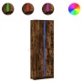 Aparador con LED madera ingeniería roble ahumado 74x32,5x200 cm by , Sideboards - Ref: Foro24-3307895, Price: 184,61 €, Disco...