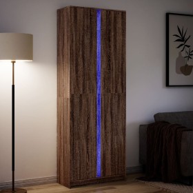 Sideboard mit LED-Beleuchtung, aus braunem Eichenholz, 74x32,5x200 cm. von , Sideboards - Ref: Foro24-3307897, Preis: 167,54 ...