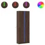 Aparador con LED madera ingeniería marrón roble 74x32,5x200 cm by , Sideboards - Ref: Foro24-3307897, Price: 165,30 €, Discou...