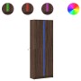 Aparador con LED madera ingeniería marrón roble 74x32,5x200 cm by , Sideboards - Ref: Foro24-3307897, Price: 167,54 €, Discou...