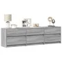 Mueble de TV con LED madera ingeniería gris Sonoma 180x34x50 cm by , TV Furniture - Ref: Foro24-3307931, Price: 176,59 €, Dis...
