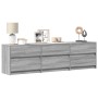 TV-Möbel mit LED-Beleuchtung aus grauem Sonoma-Ingenieurholz, 180x34x50 cm. von , TV-Möbel - Ref: Foro24-3307931, Preis: 178,...