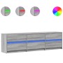 TV-Möbel mit LED-Beleuchtung aus grauem Sonoma-Ingenieurholz, 180x34x50 cm. von , TV-Möbel - Ref: Foro24-3307931, Preis: 178,...
