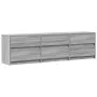 Mueble de TV con LED madera ingeniería gris Sonoma 180x34x50 cm by , TV Furniture - Ref: Foro24-3307931, Price: 176,59 €, Dis...