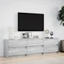 TV-Möbel mit LED-Beleuchtung aus grauem Sonoma-Ingenieurholz, 180x34x50 cm. von , TV-Möbel - Ref: Foro24-3307931, Preis: 176,...