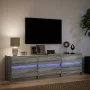 Mueble de TV con LED madera ingeniería gris Sonoma 180x34x50 cm by , TV Furniture - Ref: Foro24-3307931, Price: 176,59 €, Dis...
