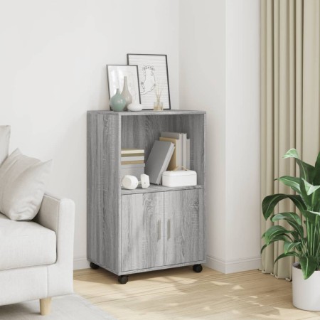 Rollschrank aus grauem Sonoma-Ingenieurholz 55x40x91 cm von , Sideboards - Ref: Foro24-853187, Preis: 66,32 €, Rabatt: %
