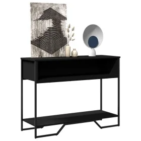 Mesa consola madera de ingeniería negra 100x35x74,5 cm by , Side tables - Ref: Foro24-848529, Price: 53,12 €, Discount: %