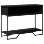 Schwarzer Konsolentisch aus Ingenieurholz, 100x35x74,5 cm. von , Seitentische - Ref: Foro24-848529, Preis: 53,12 €, Rabatt: %