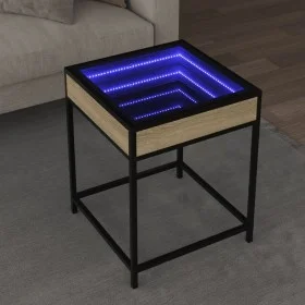 Mesa de centro con Infinity LED roble Sonoma 40x40x51 cm by , Coffee table - Ref: Foro24-847673, Price: 58,52 €, Discount: %