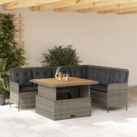 Set de sofás de jardín con cojines 2 pzas ratán sintético gris by , Garden sets - Ref: Foro24-3262084, Price: 544,56 €, Disco...