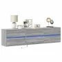 TV-Wandmöbel mit LED in Sonoma-Grau 180x31x45 cm von , TV-Möbel - Ref: Foro24-3307938, Preis: 158,89 €, Rabatt: %