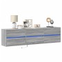 TV-Wandmöbel mit LED in Sonoma-Grau 180x31x45 cm von , TV-Möbel - Ref: Foro24-3307938, Preis: 161,38 €, Rabatt: %
