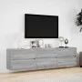 TV-Wandmöbel mit LED in Sonoma-Grau 180x31x45 cm von , TV-Möbel - Ref: Foro24-3307938, Preis: 158,89 €, Rabatt: %