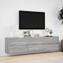 TV-Wandmöbel mit LED in Sonoma-Grau 180x31x45 cm von , TV-Möbel - Ref: Foro24-3307938, Preis: 161,38 €, Rabatt: %