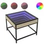 Mesa de centro con Infinity LED roble Sonoma 50x50x41 cm by , Coffee table - Ref: Foro24-847678, Price: 66,99 €, Discount: %