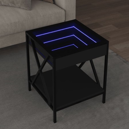 Mesita de noche con Infinity LED negra 40x40x49 cm by , Coffee table - Ref: Foro24-847692, Price: 69,31 €, Discount: %