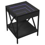 Mesita de noche con Infinity LED negra 40x40x49 cm by , Coffee table - Ref: Foro24-847692, Price: 69,31 €, Discount: %