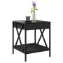 Mesita de noche con Infinity LED negra 40x40x49 cm by , Coffee table - Ref: Foro24-847692, Price: 69,31 €, Discount: %