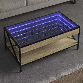 Mesa de centro con Infinity LED roble Sonoma 90x50x38 cm by , Coffee table - Ref: Foro24-847708, Price: 99,70 €, Discount: %