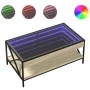 Mesa de centro con Infinity LED roble Sonoma 90x50x38 cm by , Coffee table - Ref: Foro24-847708, Price: 99,70 €, Discount: %