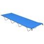 Camas de camping 2 uds tela Oxford y acero azul 180x60x19 cm