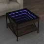 Mesa de centro con Infinity LED marrón roble 50x50x38 cm by , Coffee table - Ref: Foro24-847701, Price: 75,00 €, Discount: %