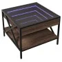 Mesa de centro con Infinity LED marrón roble 50x50x38 cm by , Coffee table - Ref: Foro24-847701, Price: 75,00 €, Discount: %