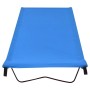 Camas de camping 2 uds tela Oxford y acero azul 180x60x19 cm