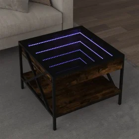 Mesa de centro con Infinity LED roble ahumado 50x50x38 cm von , Couchtisch - Ref: Foro24-847699, Preis: 71,34 €, Rabatt: %