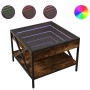 Mesa de centro con Infinity LED roble ahumado 50x50x38 cm by , Coffee table - Ref: Foro24-847699, Price: 72,06 €, Discount: %