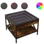 Mesa de centro con Infinity LED roble ahumado 50x50x38 cm by , Coffee table - Ref: Foro24-847699, Price: 71,34 €, Discount: %
