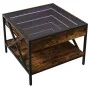 Mesa de centro con Infinity LED roble ahumado 50x50x38 cm by , Coffee table - Ref: Foro24-847699, Price: 71,34 €, Discount: %