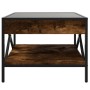 Mesa de centro con Infinity LED roble ahumado 50x50x38 cm by , Coffee table - Ref: Foro24-847699, Price: 72,06 €, Discount: %