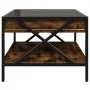 Mesa de centro con Infinity LED roble ahumado 50x50x38 cm by , Coffee table - Ref: Foro24-847699, Price: 71,34 €, Discount: %